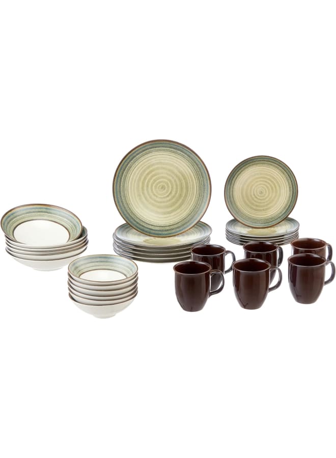 Zinnia By Fathy Mahmoud Porcelain Dg-23873 Coup Dinnerware Set 30 Pieces (6 Dinner Plate-6 Soup Plate-6 Dessert Plate-6 Bowl-6 Mugs) - Image 2